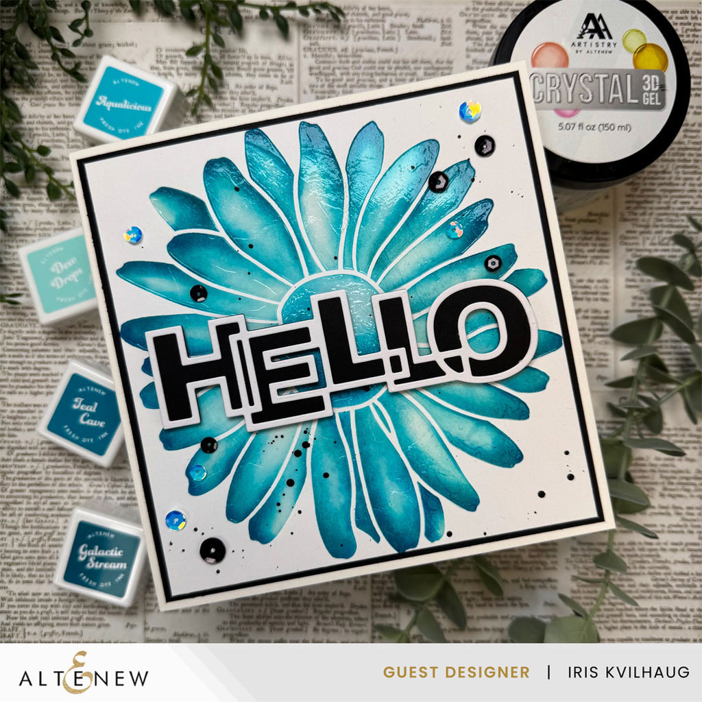 Altenew Crystal 3D Gel alt10667 blue sunflower