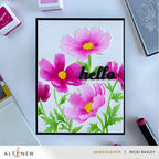 Altenew Dancing Cosmos Simple Coloring Stencils alt11074 hello