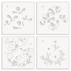 Altenew Dancing Cosmos Simple Coloring Stencils alt11074 layering guide
