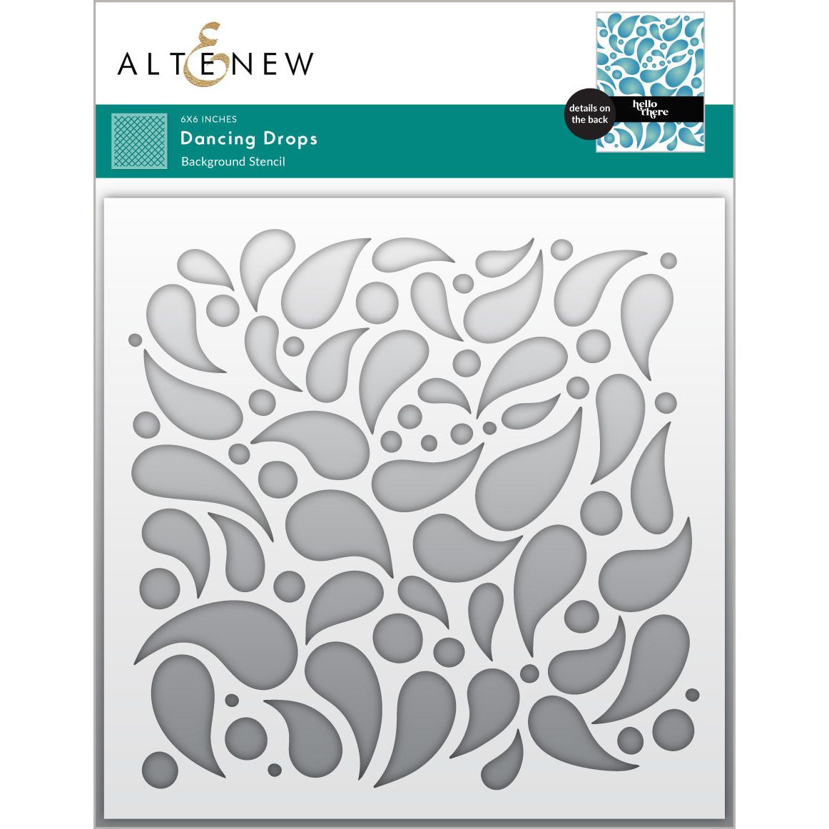 Altenew Dancing Drops Stencil alt10670