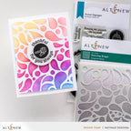 Altenew Dancing Drops Stencil alt10670 rainbow
