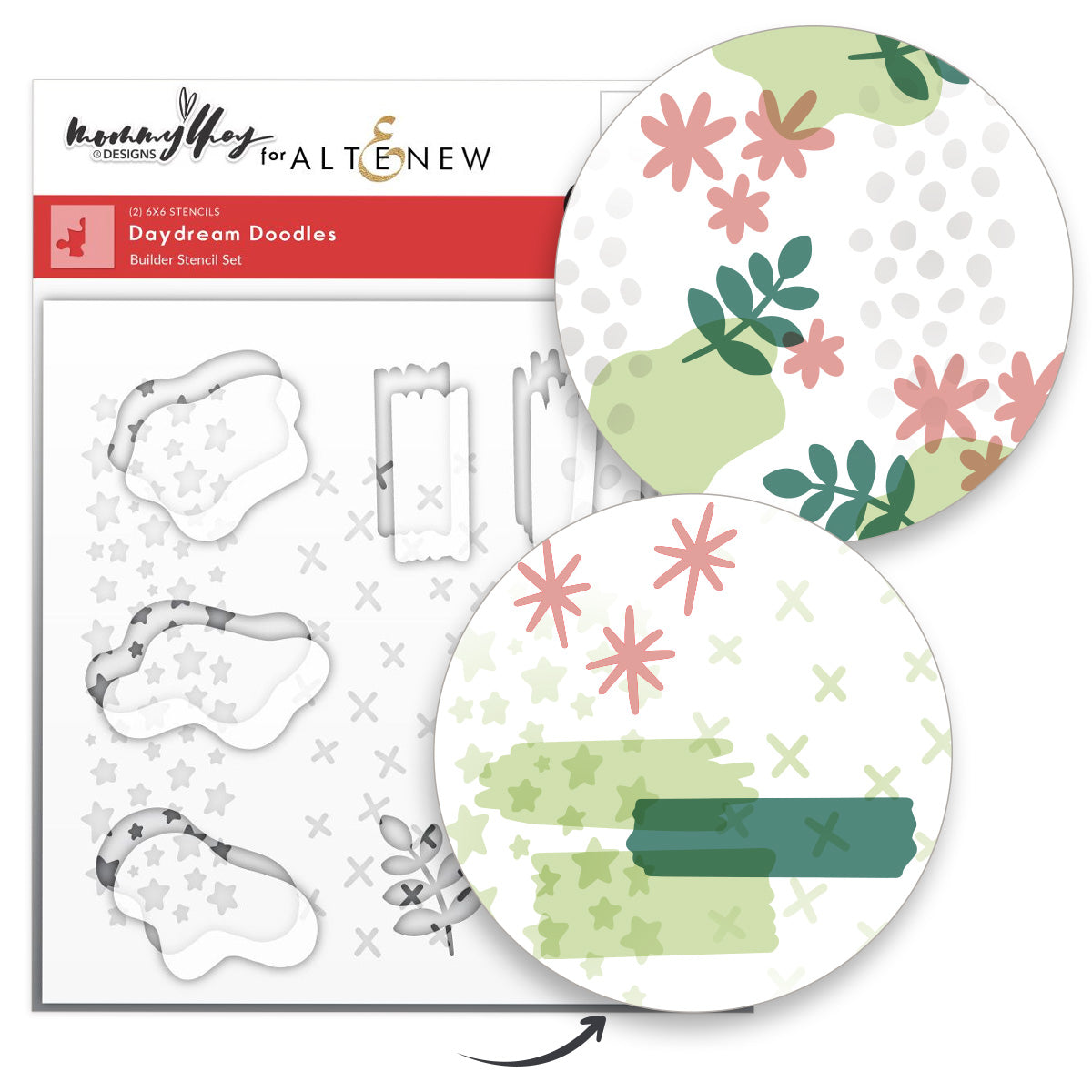 Altenew Daydream Doodles Stencil Set