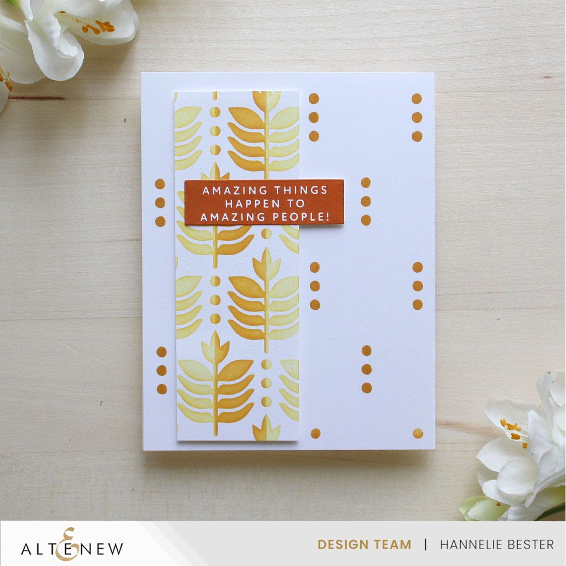 Altenew Deco Leaves Background Stencil alt10990 amazing