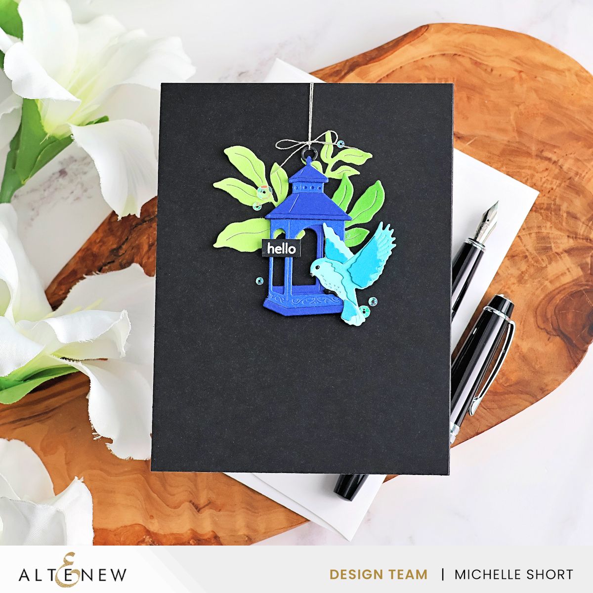 Altenew Decorative Lantern Layering Dies alt11068 blue bird