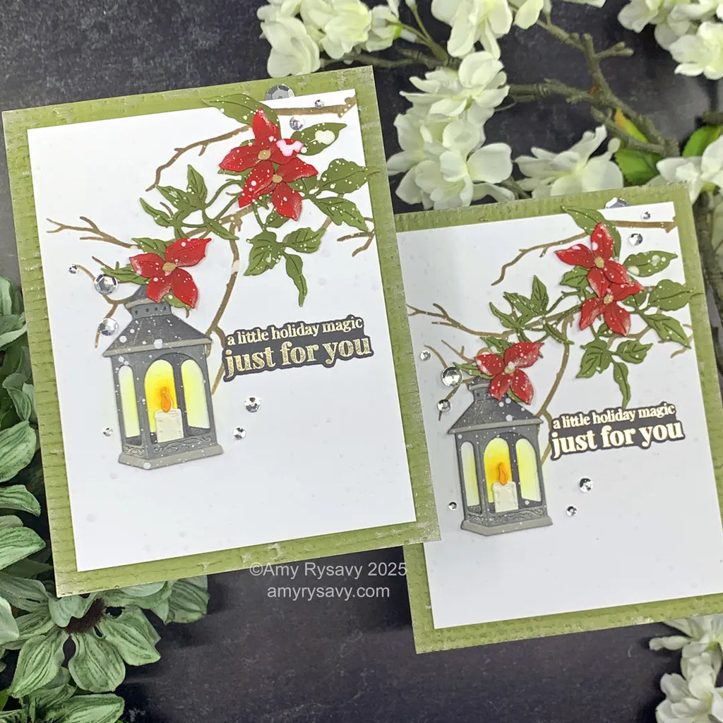 Altenew Decorative Lantern Layering Dies alt11068 red flowers