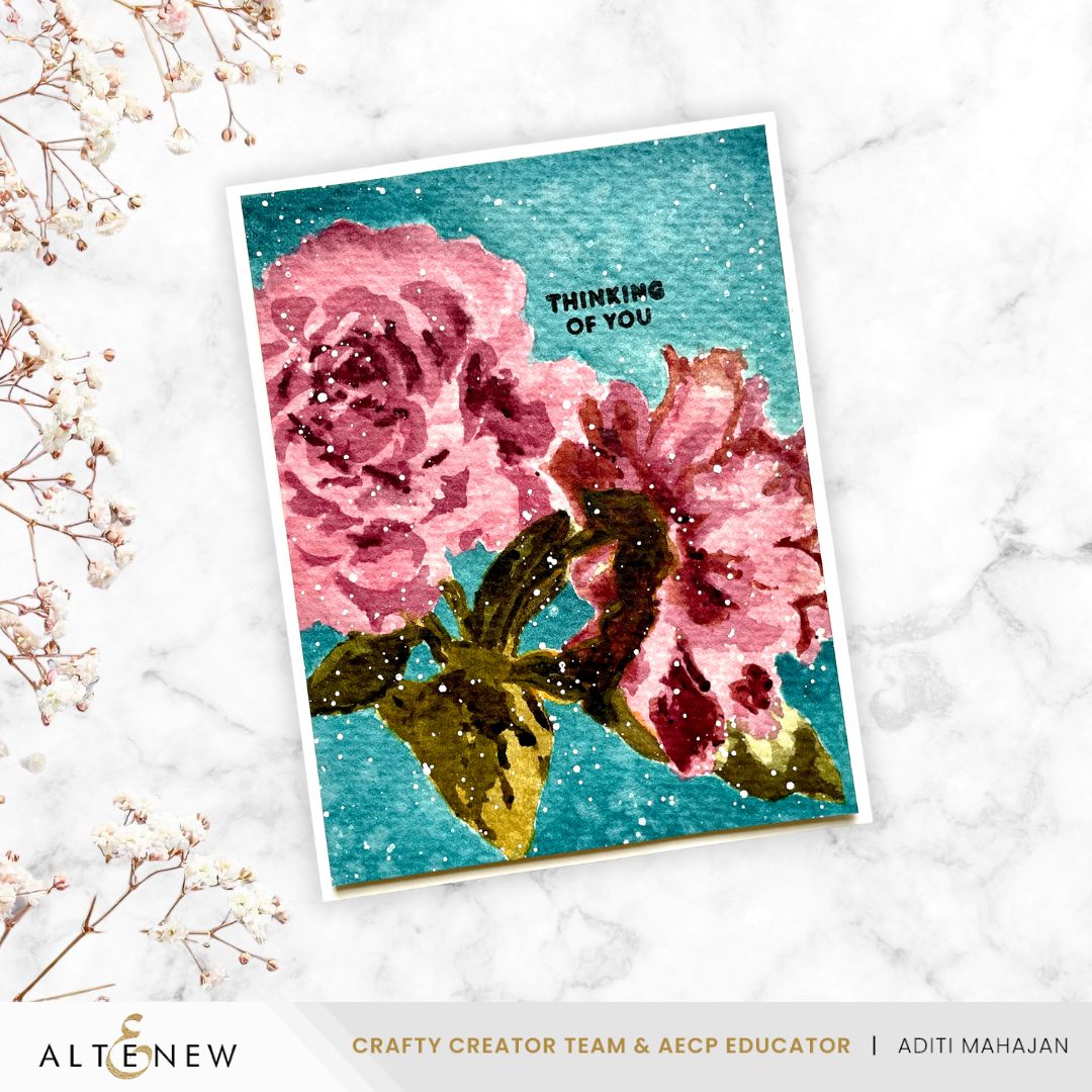 Altenew Deep Muse Watercolor Compact alt11080 flowers