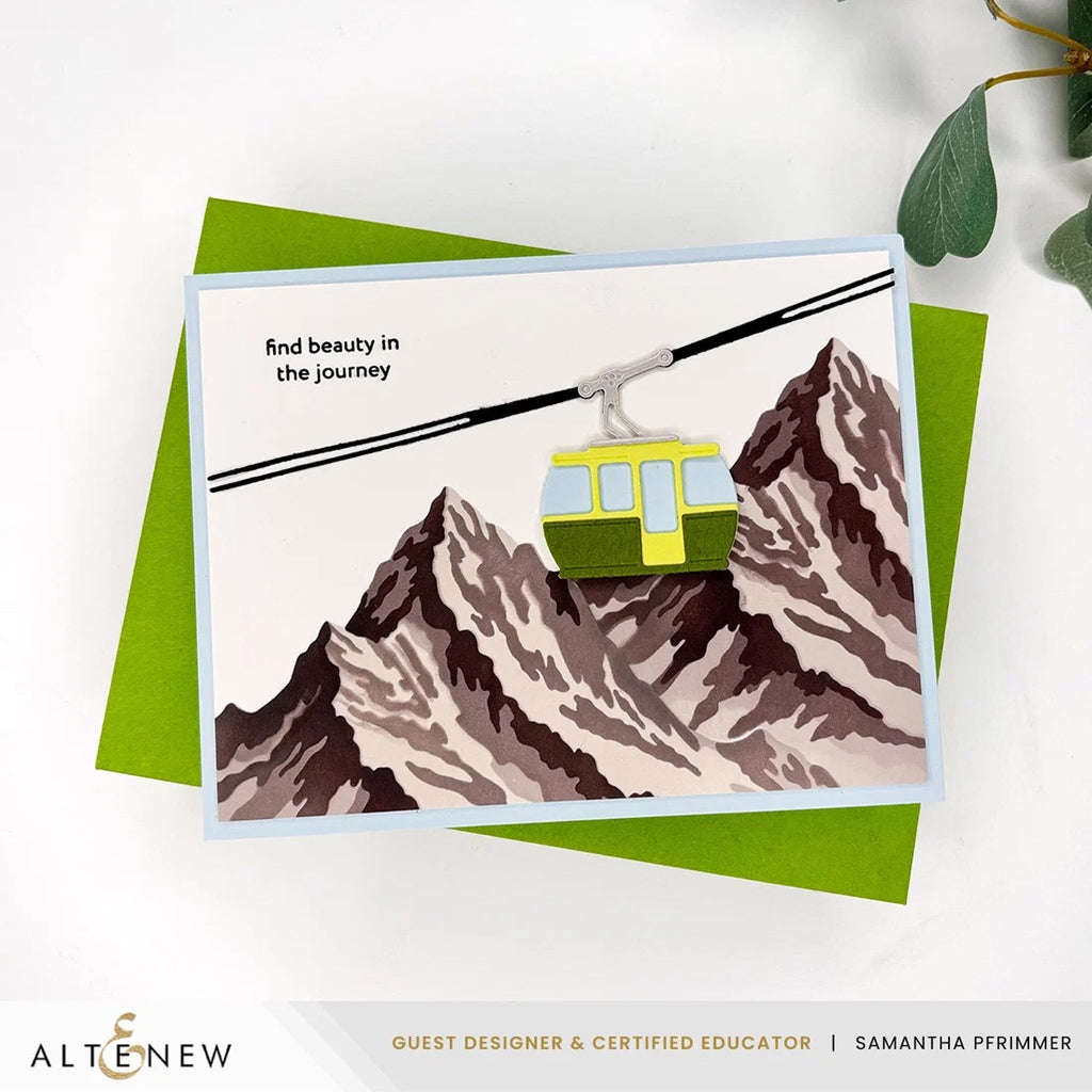 Altenew Dove Gray Fresh Dye Ink Pad alt11487 gondola mountains card