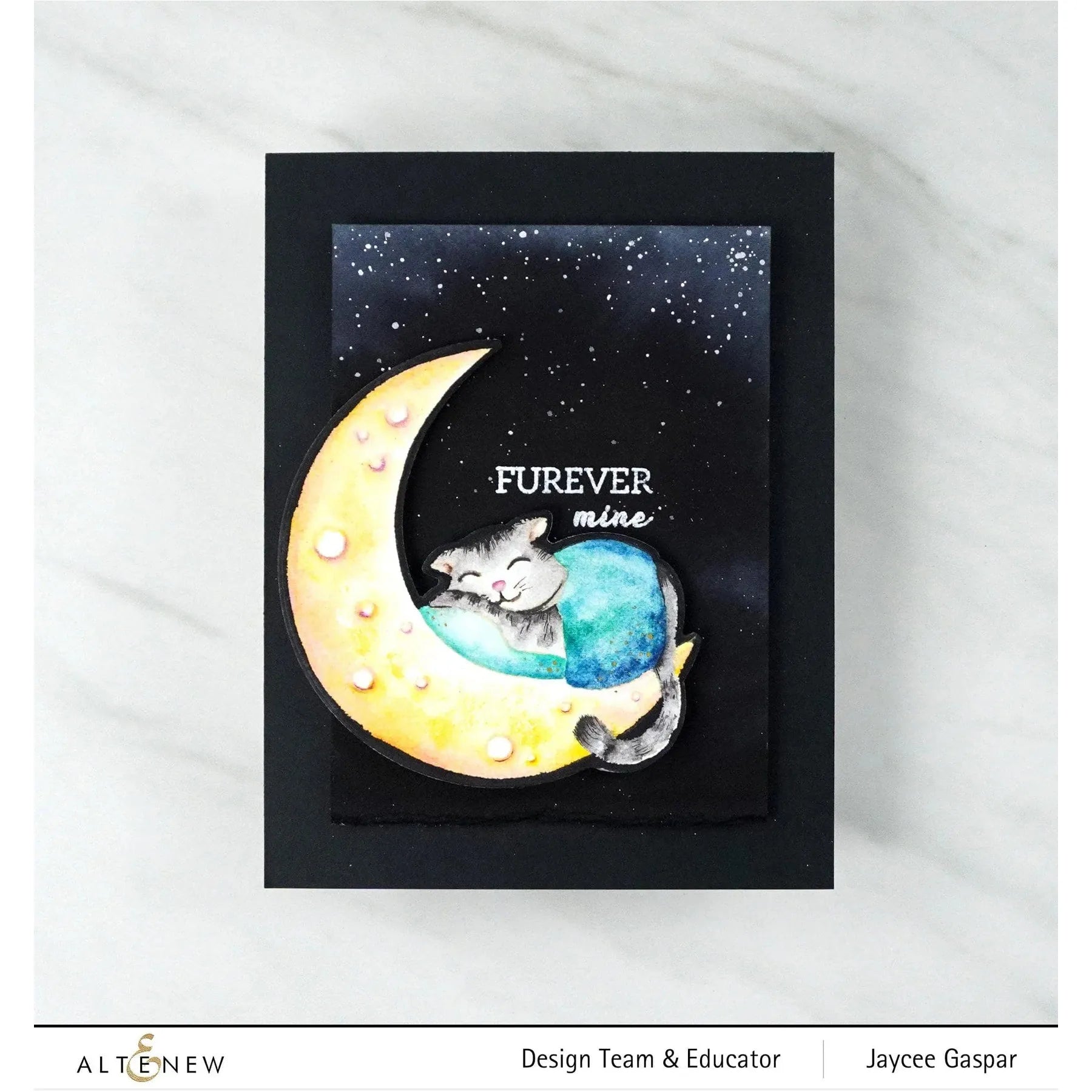 Altenew Dreamy Cat Simple Coloring Stencils alt6024* moon