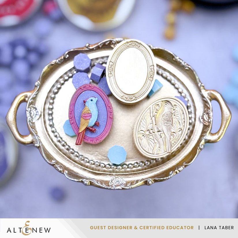 Altenew Dreamy Periwinkle Wax Beads alt10516 frame