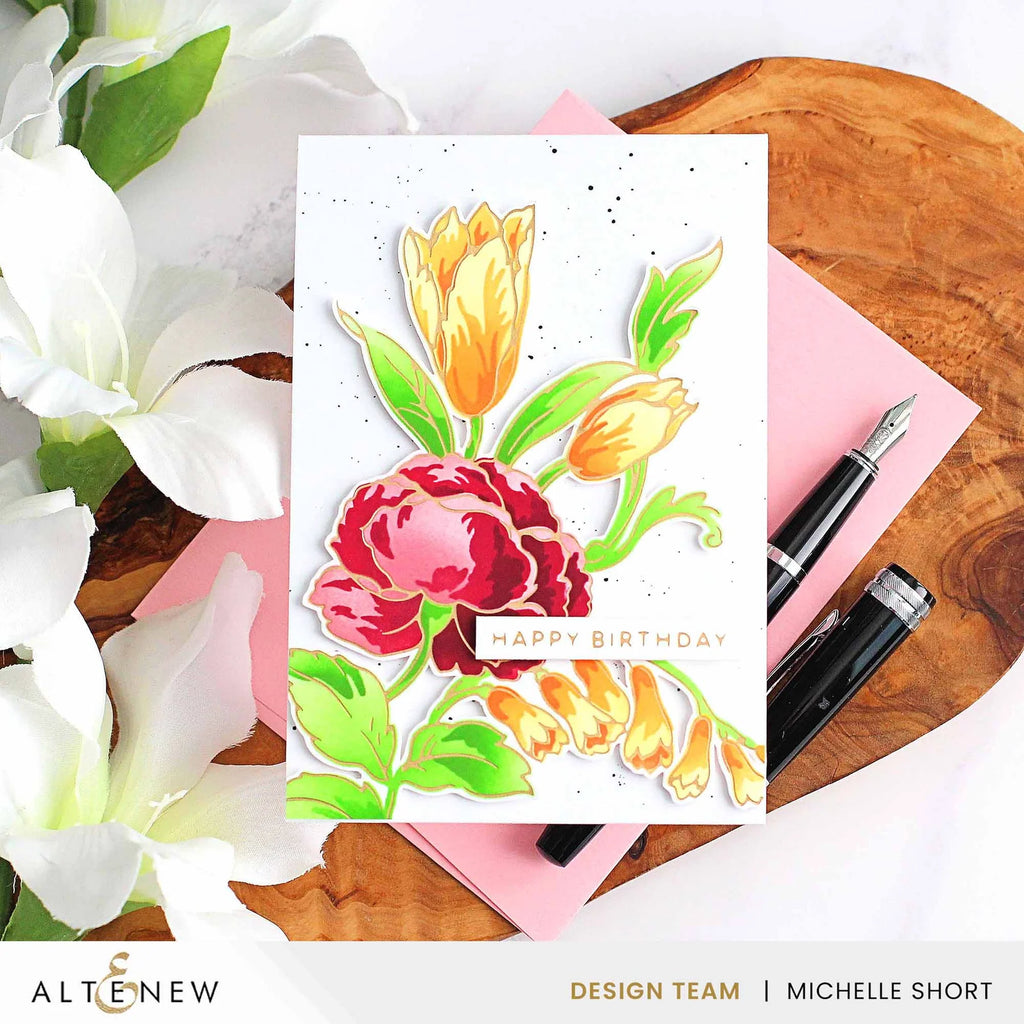 Altenew Dried Petals Fresh Dye Ink Set alt8613bn happy birthday