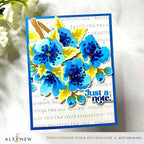 Altenew Dynamic Duo Blooming Branch Clear Stamp and Stencil alt10574bn blue flowers