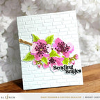 Altenew Dynamic Duo Blooming Branch Clear Stamp and Stencil alt10574bn brick wall