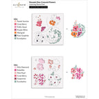 Altenew Dynamic Duo Crescent Flowers Clear Stamp and Stencil Set alt10616bn1 layering guide
