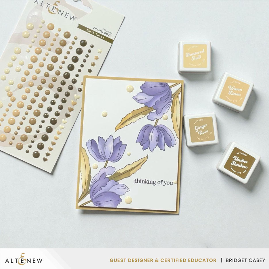 Altenew Earth Tones Enamel Dots alt11192 thinking of you