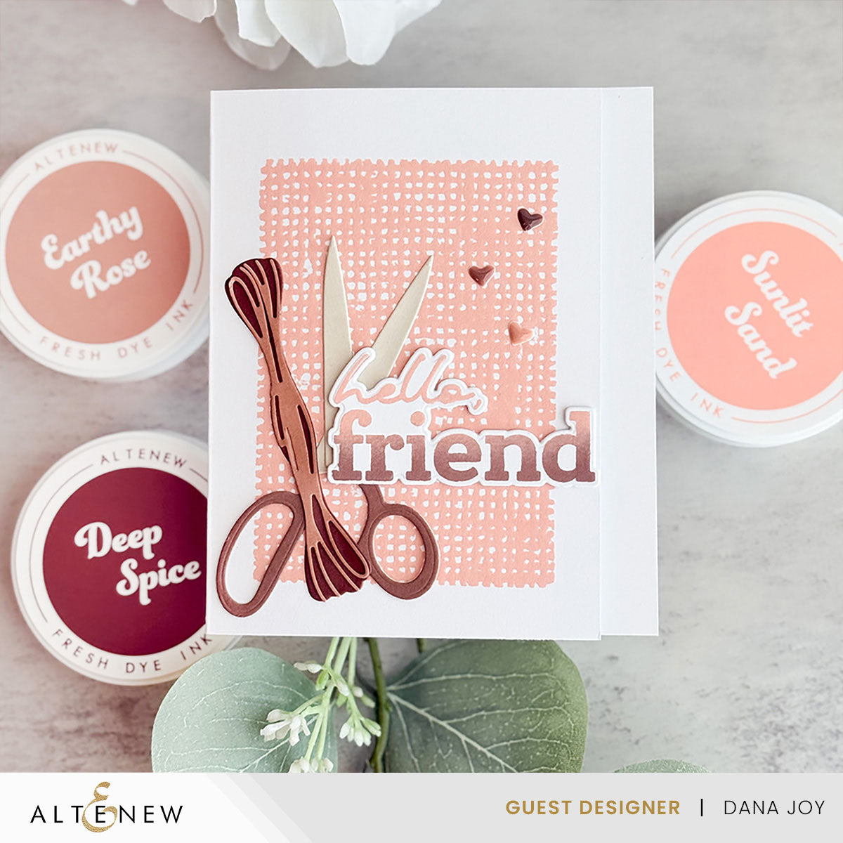 Altenew Earthy Embrace Fresh Dye Ink Mini Cube Set alt11114 hello friend