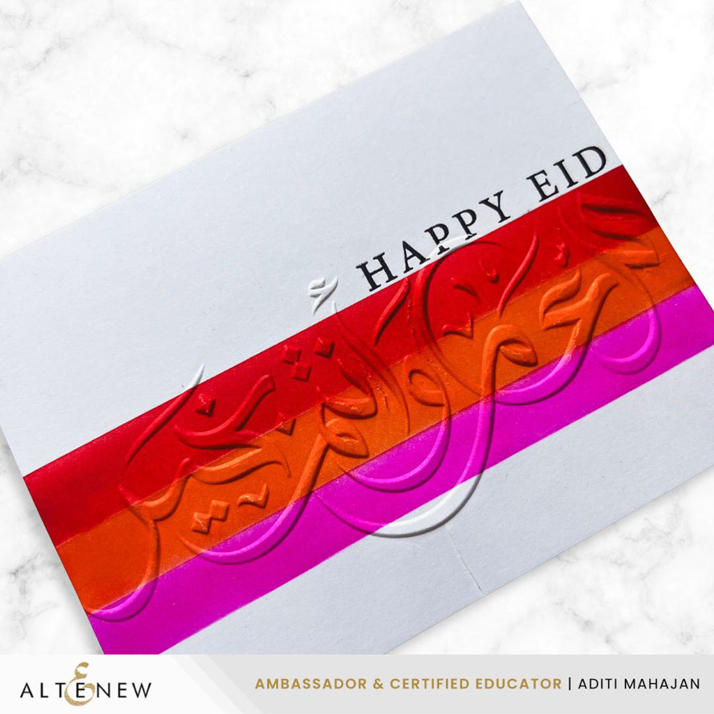 Altenew Eid Wishes Clear Stamp and Die Set bright stripes