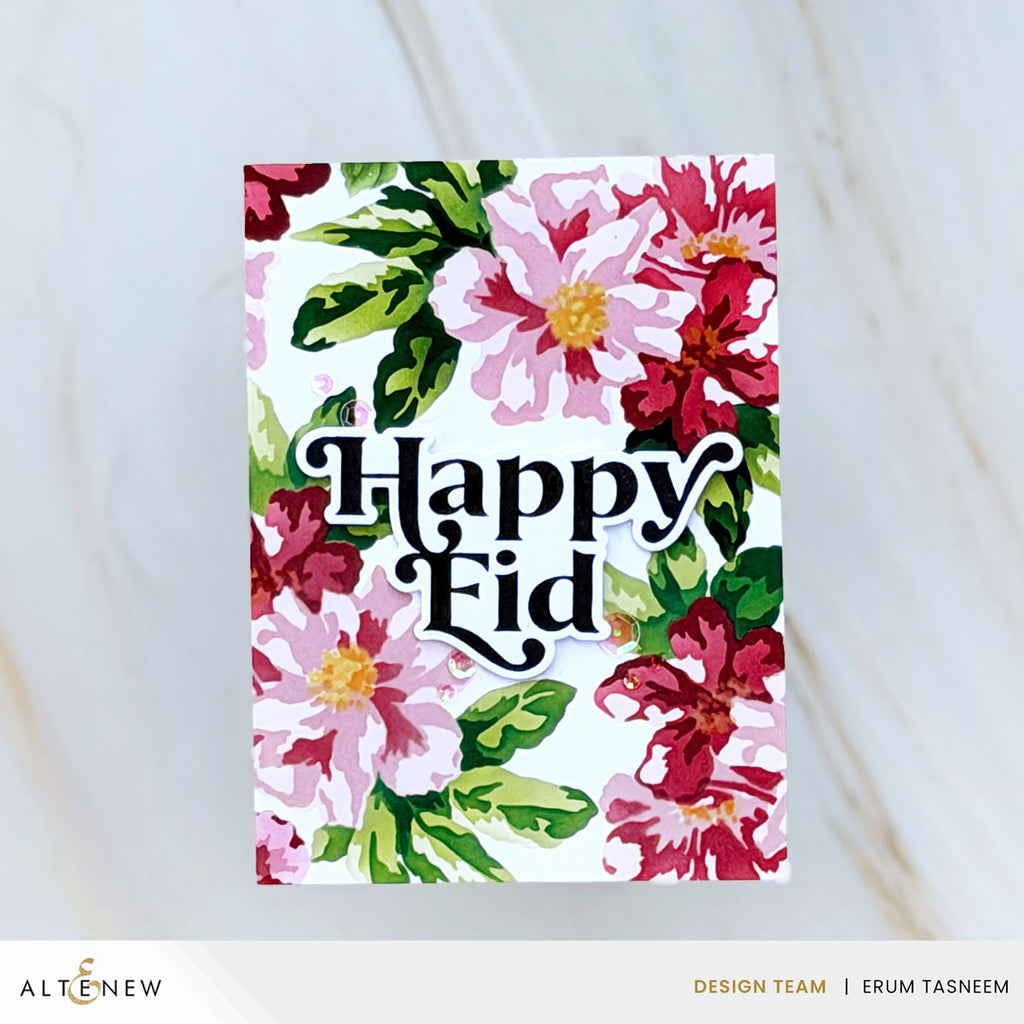 Altenew Eid Wishes Clear Stamp and Die Set happy eid