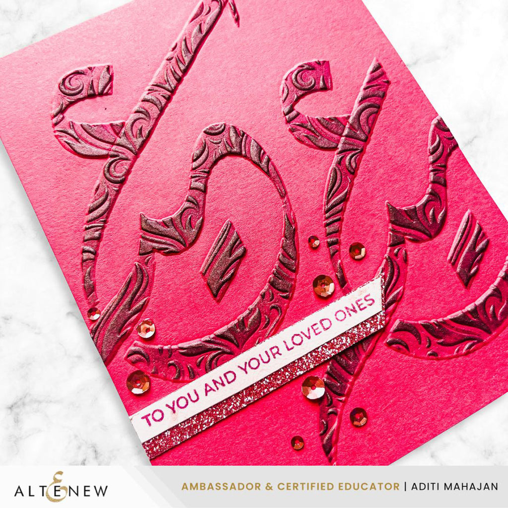 Altenew Eid Wishes Clear Stamps alt11409 red