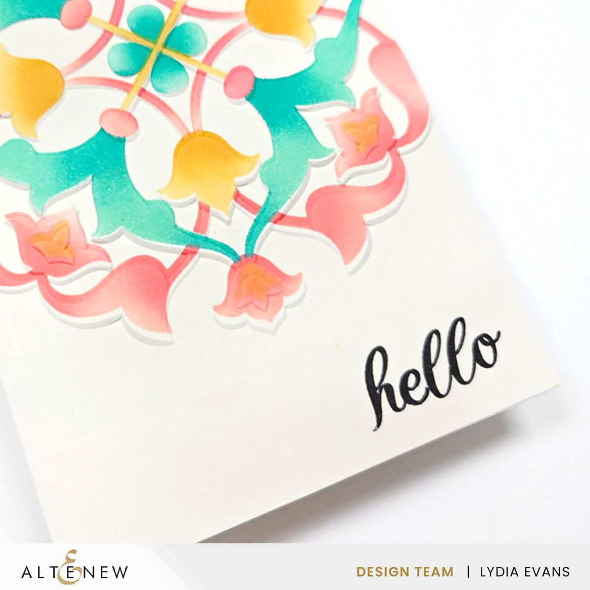 Altenew Elegant Alphabet Clear Stamps alt10418 hello