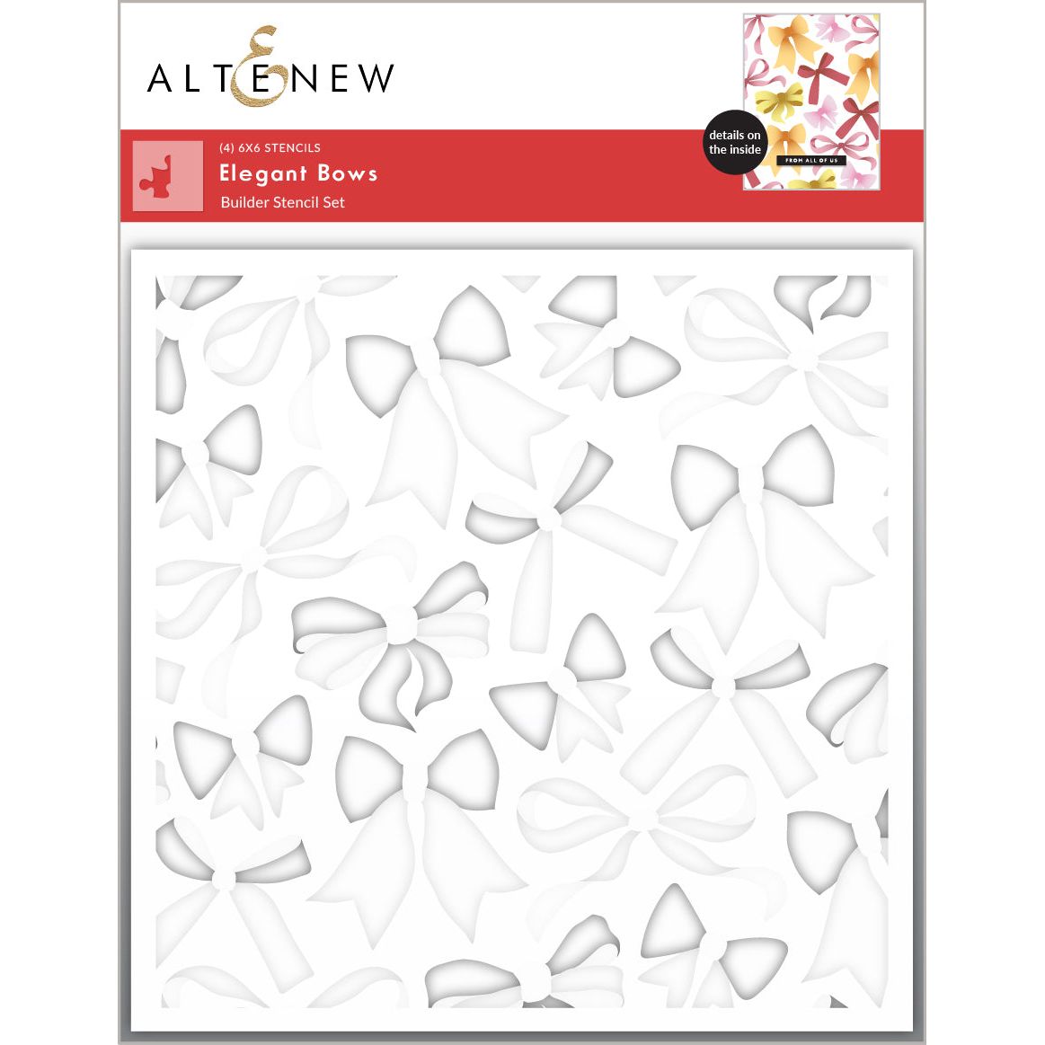 Altenew Elegant Bows Builder Stencils alt10912