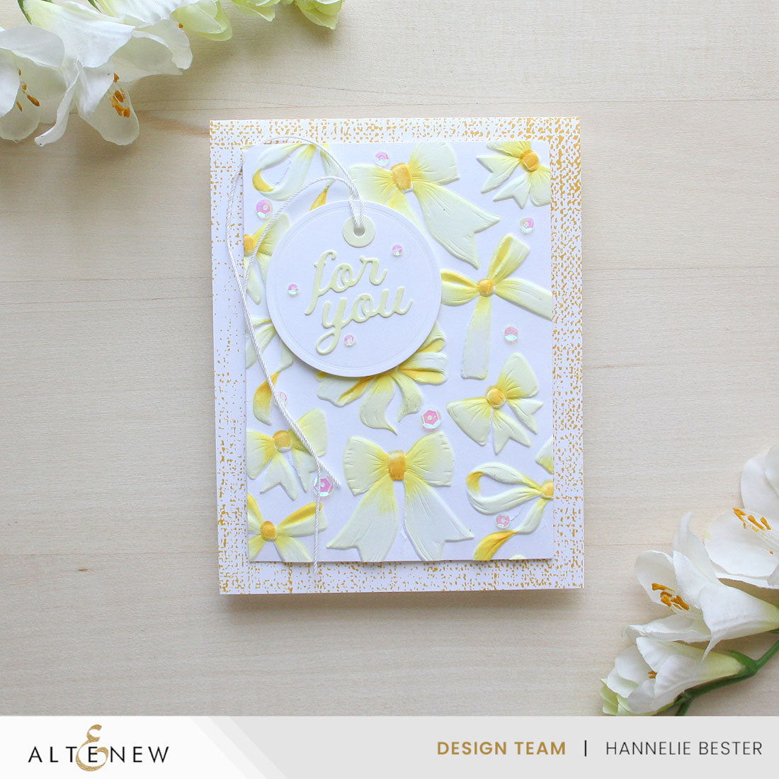 Altenew Elegant Bows Builder Stencils alt10912 yellow
