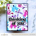 Altenew Elegant Bows Stencil Die and 3D Embossing Folder Set thinking of you