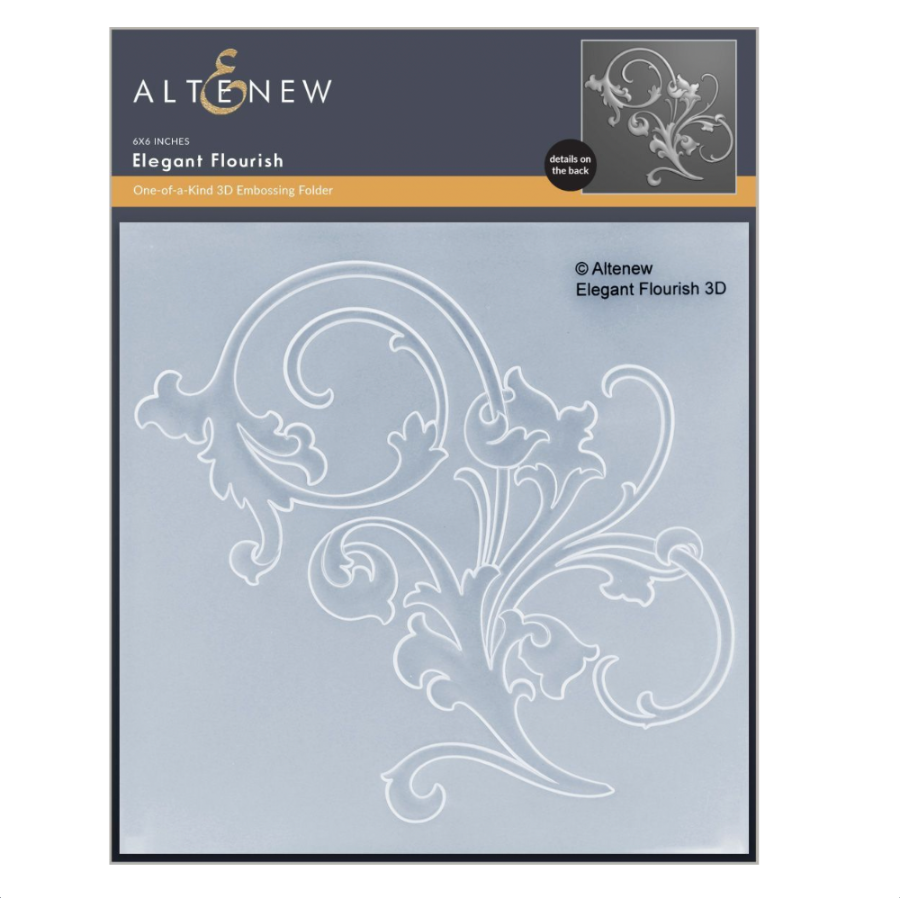 Altenew Elegant Flourish 3D Embossing Folder alt10721