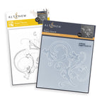 Altenew Elegant Flourish 3D Embossing Folder and Coloring Stencil Set