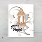 Altenew Elegant Flourish 3D Embossing Folder and Coloring Stencil Set lantern