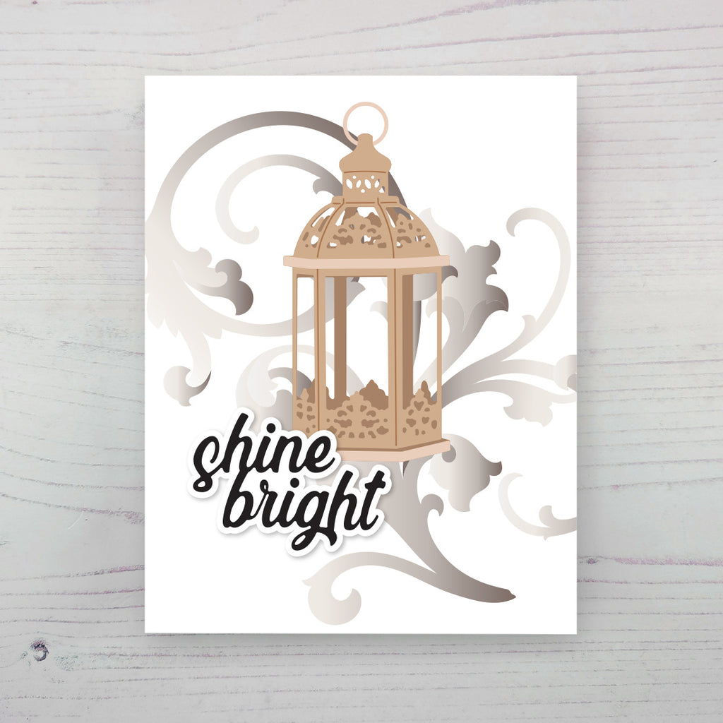 Altenew Elegant Flourish Simple Coloring Stencils alt10722 lantern
