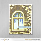 Altenew Enchanted Castle Window Embossing Folder and Stencil Set hello my friend