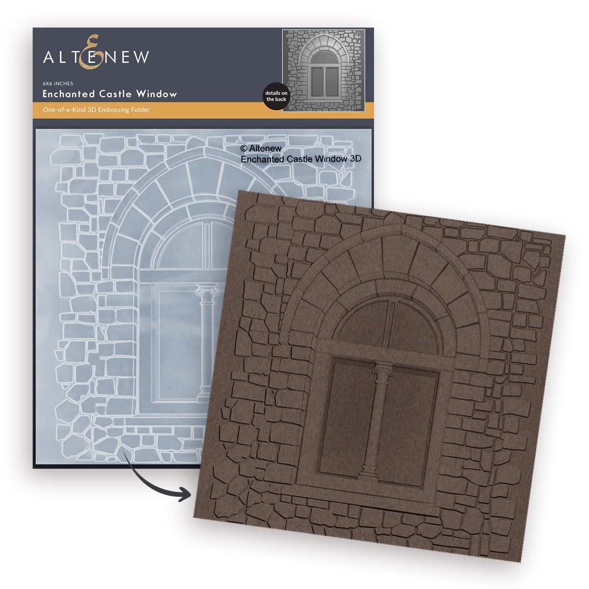 Altenew Enchanted Castle Window Embossing Folder and Stencil Set image 1