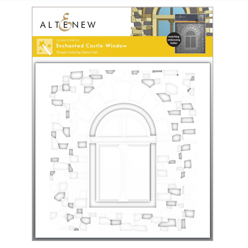 Altenew Enchanted Castle Window Embossing Folder and Stencil Set image 2