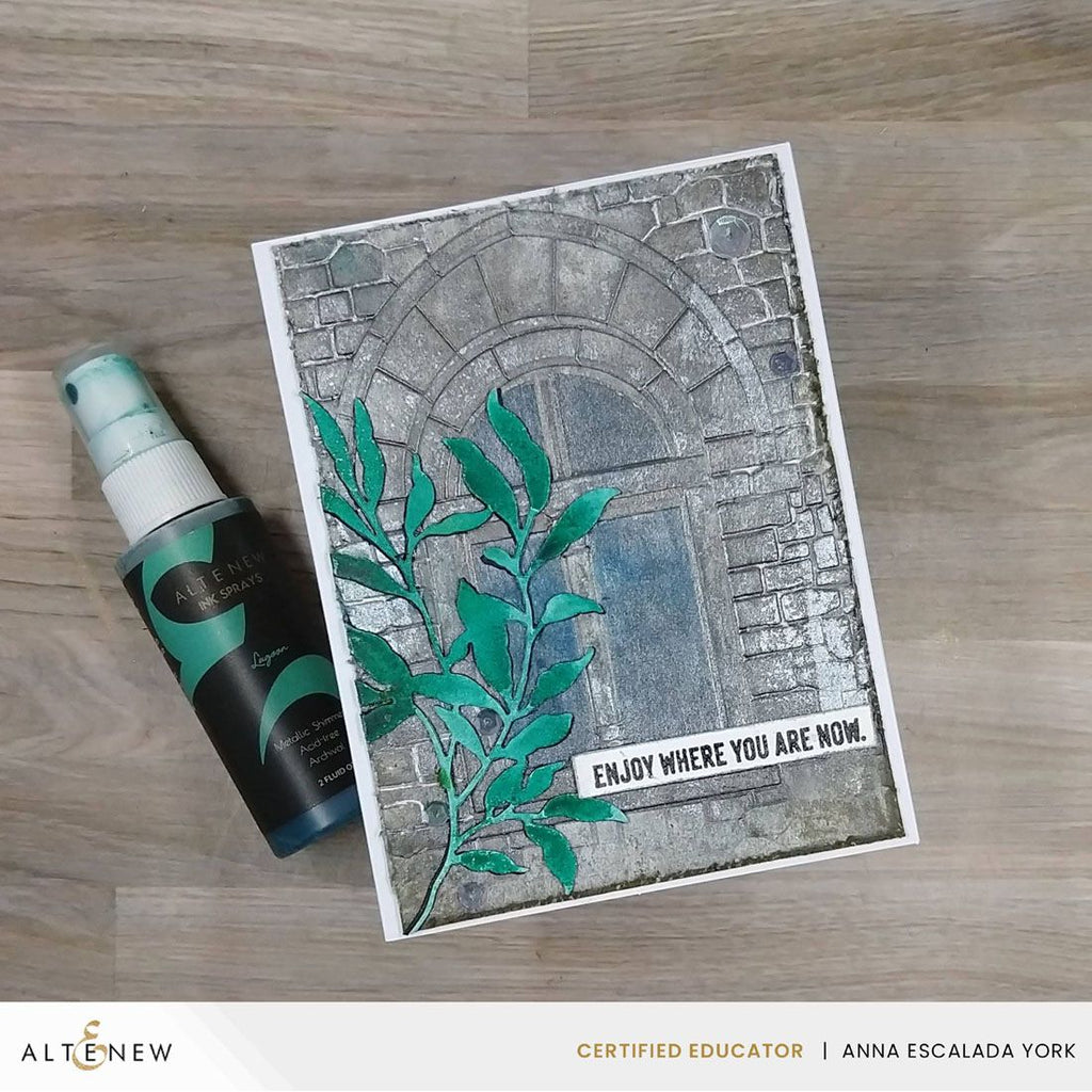 Altenew Enchanted Castle Window Simple Coloring Stencils alt10139 greenery