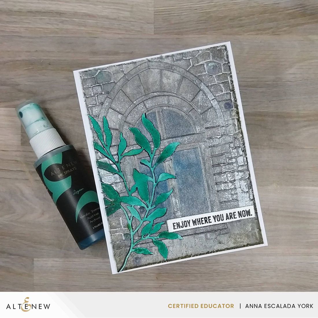 Altenew Enchanted Castle Window Simple Coloring Stencils alt10139 greenery