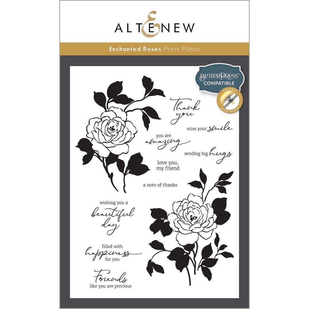 Altenew Enchanted Roses Press Plates alt10786
