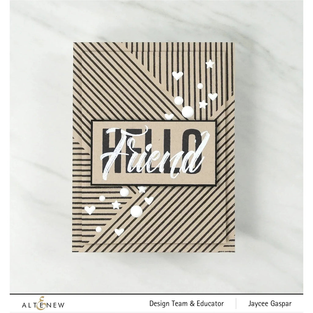 Altenew Essential Black And White Enamel Dots alt6333 hello friend