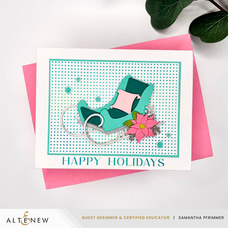 Altenew Essential Textures Delightfully Dotty Press Plate alt10914 happy holidays