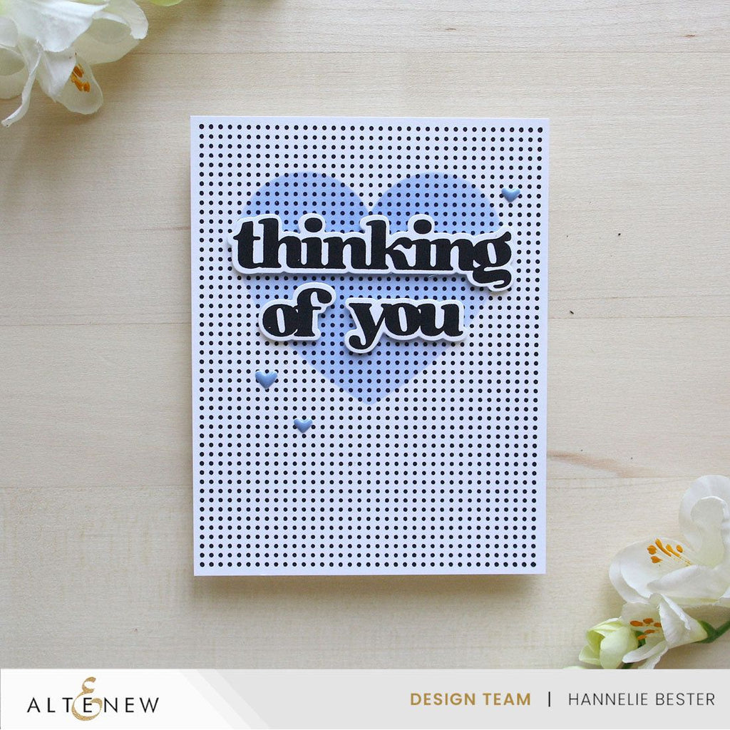 Altenew Essential Textures Delightfully Dotty Press Plate alt10914 thinking of you
