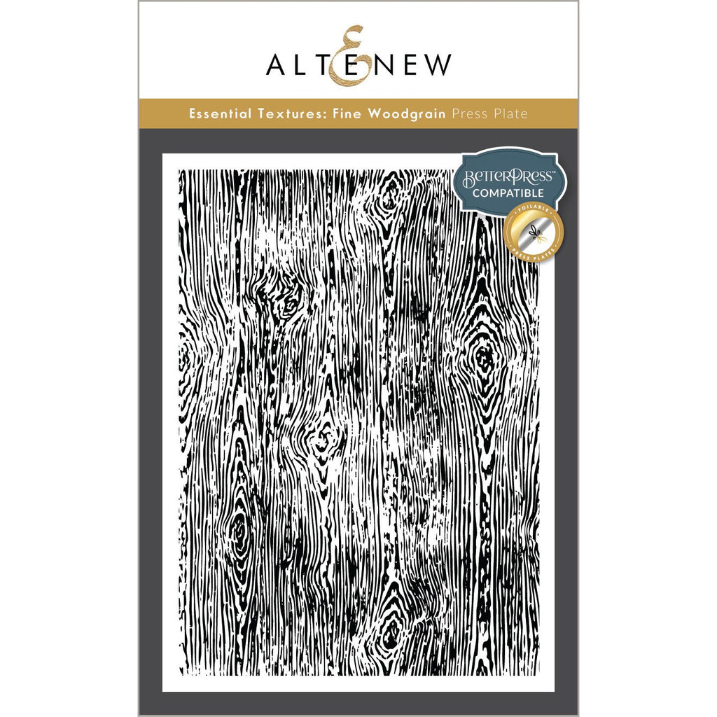 Altenew Essential Textures Fine Woodgrain Press Plates alt10982
