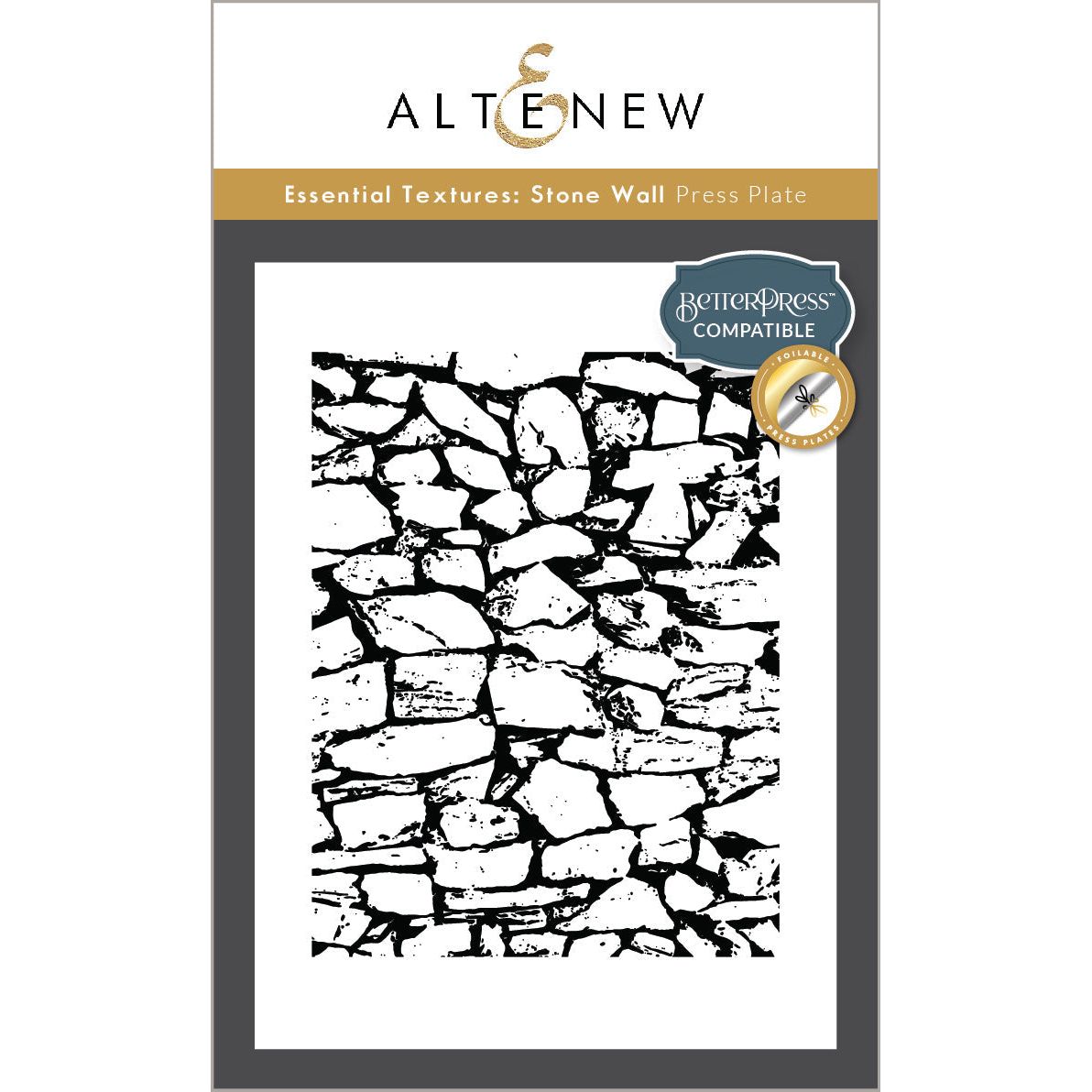 Altenew Essential Textures Stone Wall Press Plate alt10586