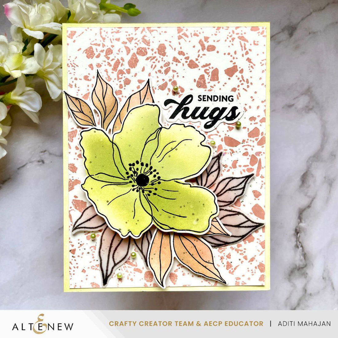Altenew Essential Textures Terrazzo Press Plate alt10587 hugs
