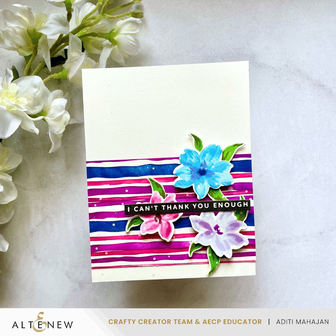 Altenew Ethereal Blooms Clear Stamp and Die Set flowers