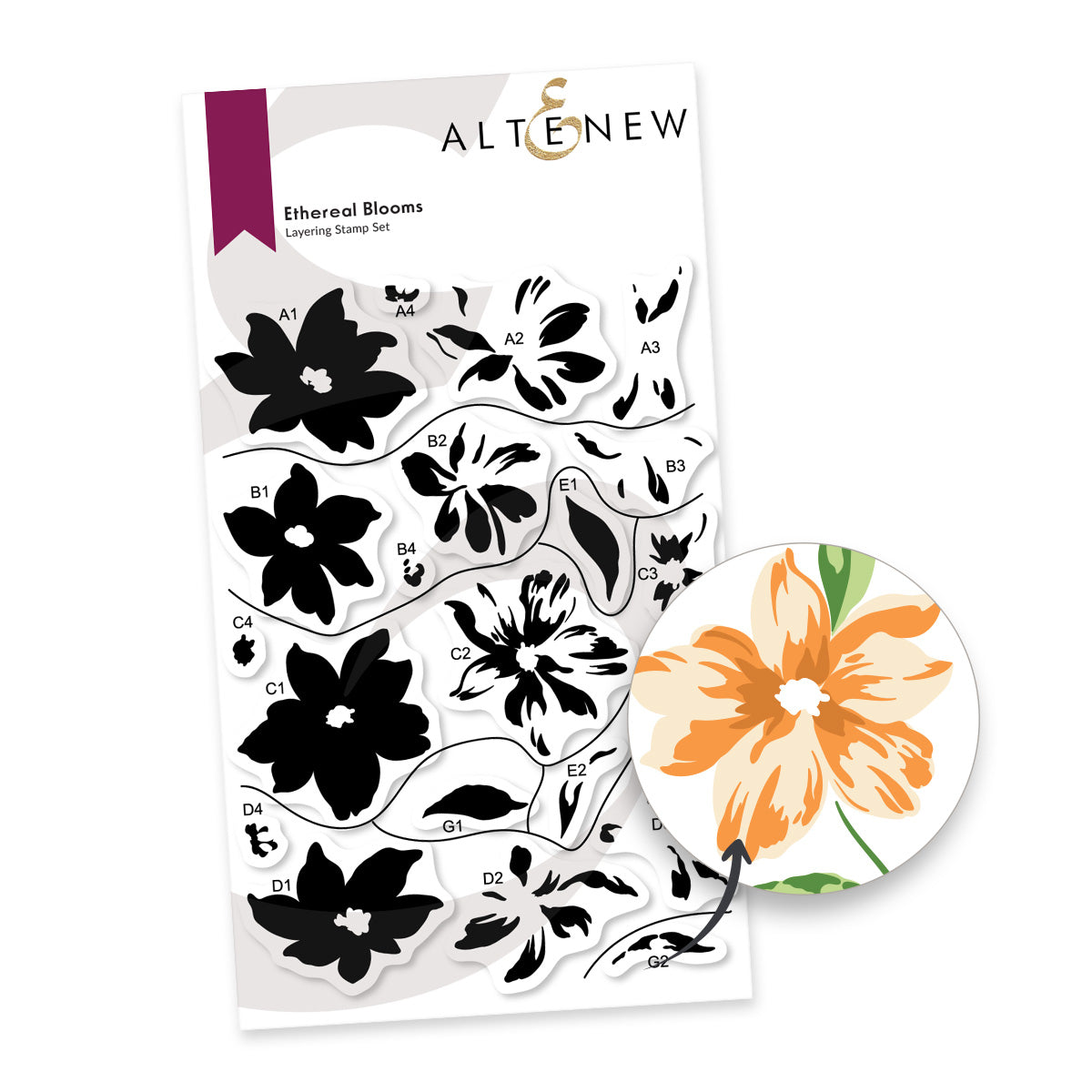 Altenew Ethereal Blooms Clear Stamp and Die Set image 1