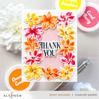Altenew Ethereal Blooms Clear Stamp and Die Set thank you