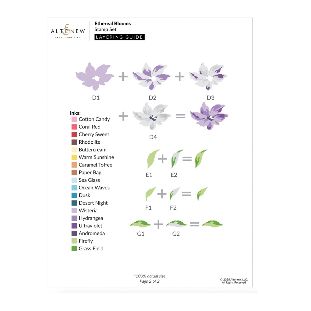 Altenew Ethereal Blooms Clear Stamps alt10994 layering guide 2