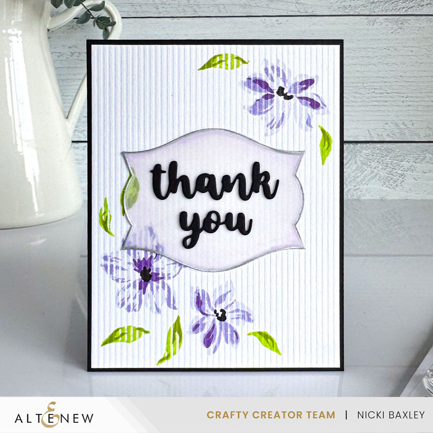 Altenew Ethereal Blooms Clear Stamps alt10994 purple