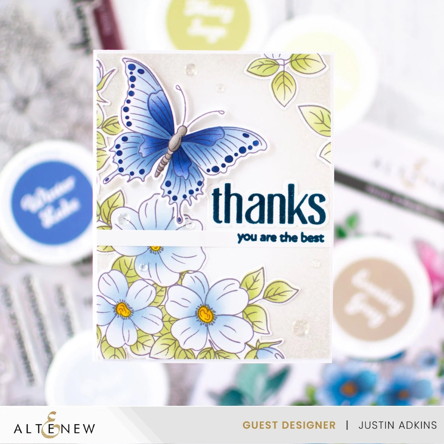 Altenew Evening Gray Fresh Dye Ink Pad alt8398 thanks