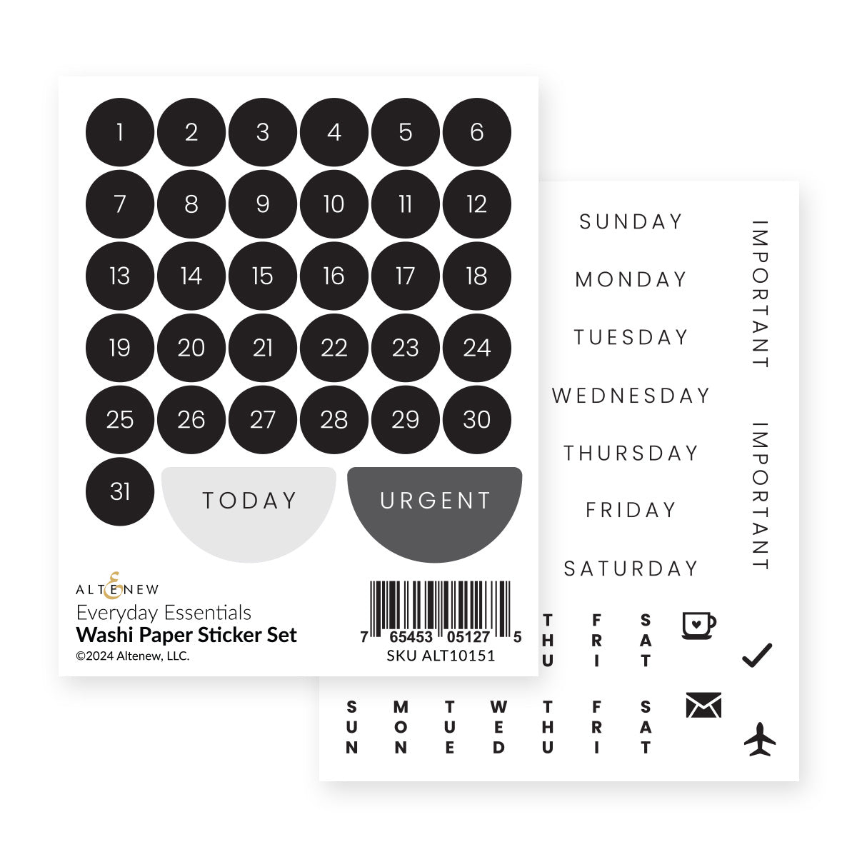 Altenew Everyday Essentials Washi Paper Stickers alt10151