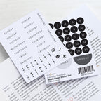 Altenew Everyday Essentials Washi Paper Stickers alt10151 black and white